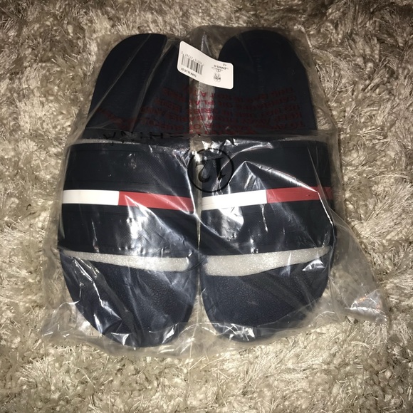 NEW Men’s Tommy Hilfiger Ennis Blue Slides Sandals - Picture 4 of 5